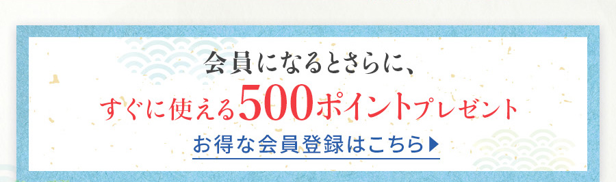 新規会員500ポイント